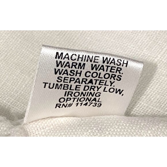 FLAX White Button-Down Long Sleeve linen Tunic Dress Pockets women’s S lagenlook - Picture 9 of 13